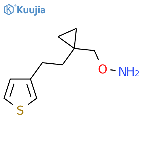 O-({1-2-(thiophen-3-yl)ethylcyclopropyl}methyl)hydroxylamine structure