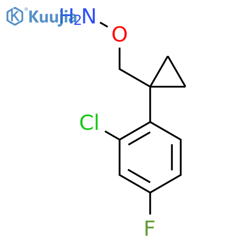 O-{1-(2-chloro-4-fluorophenyl)cyclopropylmethyl}hydroxylamine structure