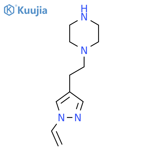 1-2-(1-ethenyl-1H-pyrazol-4-yl)ethylpiperazine structure
