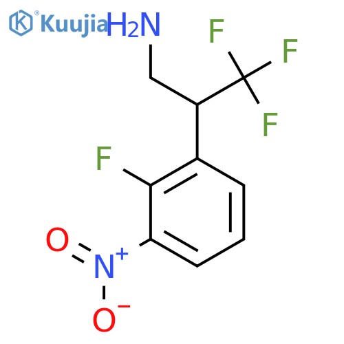 3,3,3-trifluoro-2-(2-fluoro-3-nitrophenyl)propan-1-amine structure