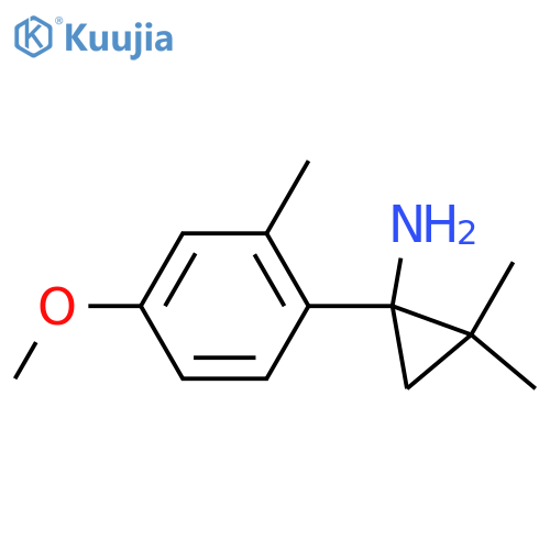1-(4-methoxy-2-methylphenyl)-2,2-dimethylcyclopropan-1-amine structure