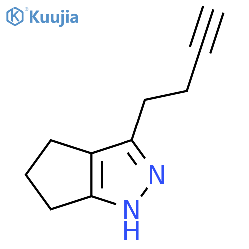 3-(but-3-yn-1-yl)-1H,4H,5H,6H-cyclopentacpyrazole structure