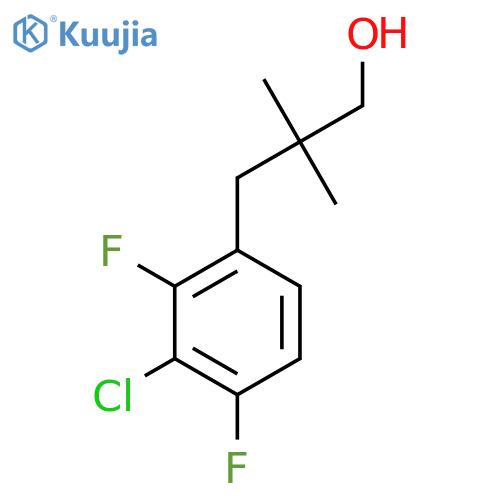 3-(3-chloro-2,4-difluorophenyl)-2,2-dimethylpropan-1-ol structure