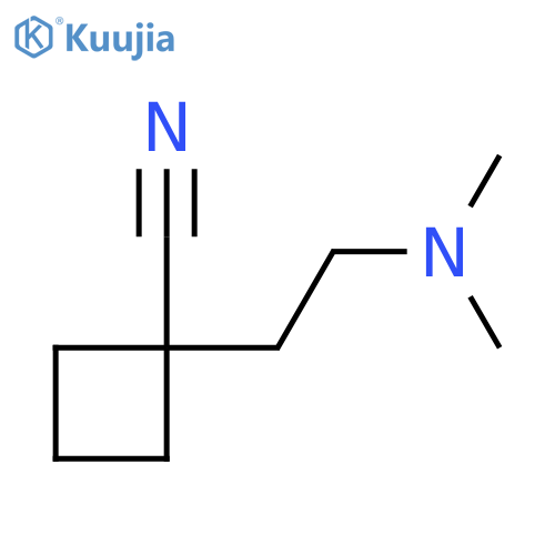 1-2-(dimethylamino)ethylcyclobutane-1-carbonitrile structure