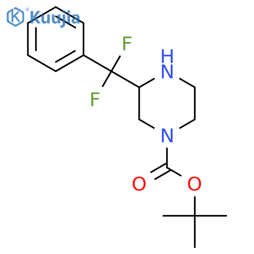 tert-butyl 3-difluoro(phenyl)methylpiperazine-1-carboxylate structure