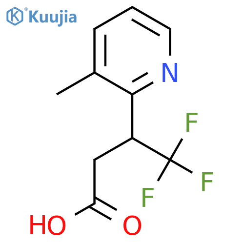 4,4,4-trifluoro-3-(3-methylpyridin-2-yl)butanoic acid structure