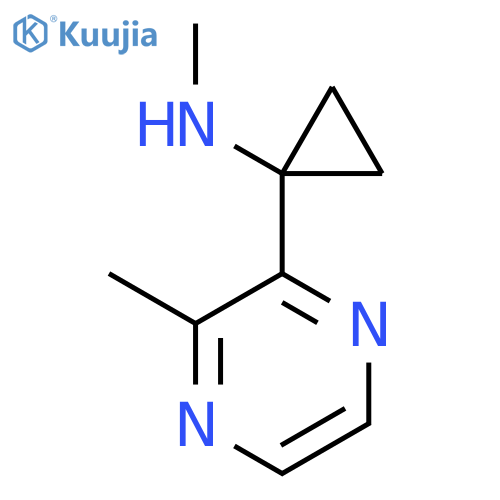 N-methyl-1-(3-methylpyrazin-2-yl)cyclopropan-1-amine structure