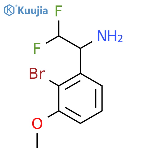 1-(2-bromo-3-methoxyphenyl)-2,2-difluoroethan-1-amine structure