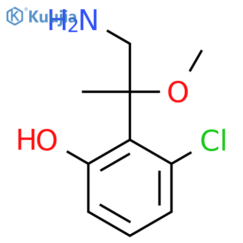 2-(1-amino-2-methoxypropan-2-yl)-3-chlorophenol structure