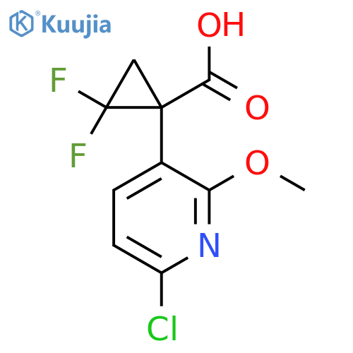 1-(6-chloro-2-methoxypyridin-3-yl)-2,2-difluorocyclopropane-1-carboxylic acid structure