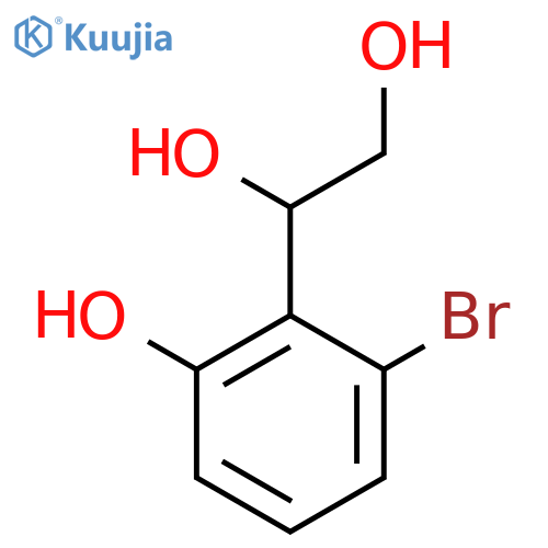 1-(2-bromo-6-hydroxyphenyl)ethane-1,2-diol structure