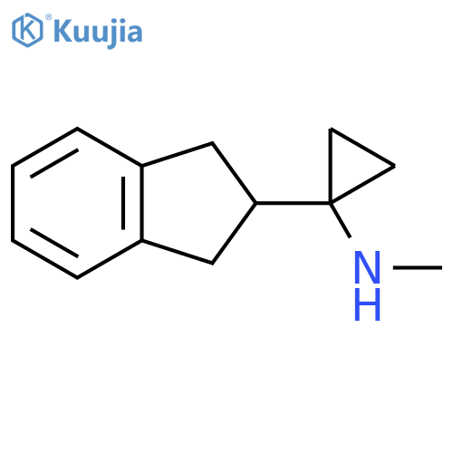 1-(2,3-dihydro-1H-inden-2-yl)-N-methylcyclopropan-1-amine structure
