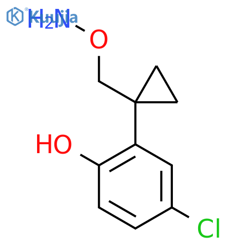 2-{1-(aminooxy)methylcyclopropyl}-4-chlorophenol structure
