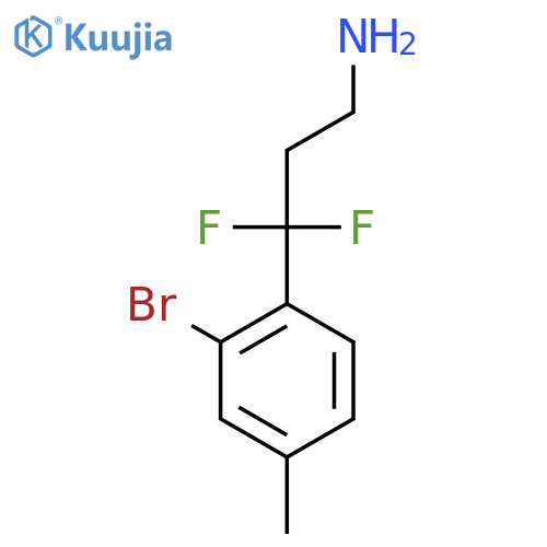3-(2-bromo-4-methylphenyl)-3,3-difluoropropan-1-amine structure
