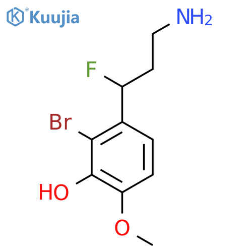 3-(3-amino-1-fluoropropyl)-2-bromo-6-methoxyphenol structure