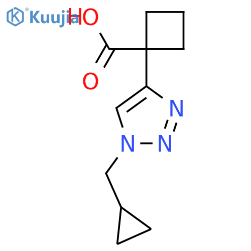1-1-(cyclopropylmethyl)-1H-1,2,3-triazol-4-ylcyclobutane-1-carboxylic acid structure