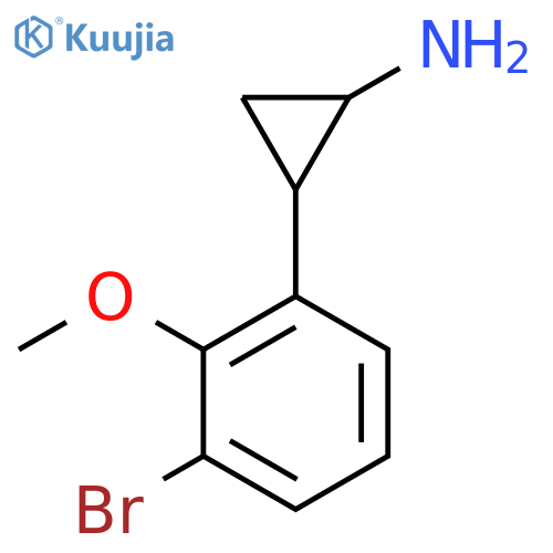 2-(3-bromo-2-methoxyphenyl)cyclopropan-1-amine structure