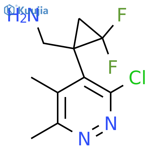 1-(3-chloro-5,6-dimethylpyridazin-4-yl)-2,2-difluorocyclopropylmethanamine structure