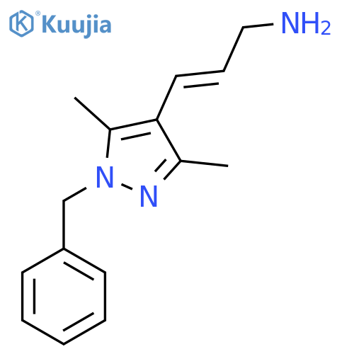 3-(1-benzyl-3,5-dimethyl-1H-pyrazol-4-yl)prop-2-en-1-amine structure