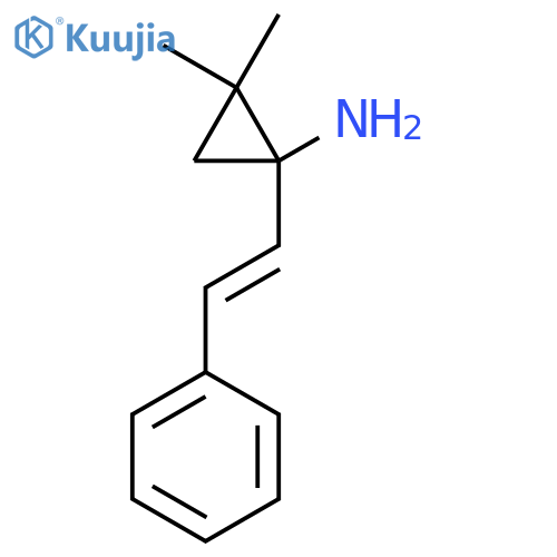 2,2-dimethyl-1-(2-phenylethenyl)cyclopropan-1-amine structure