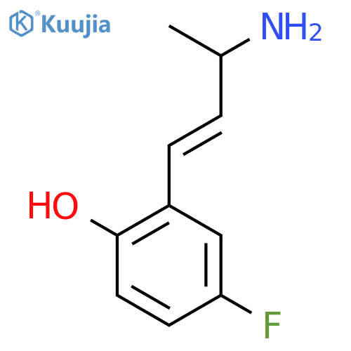 2-(3-aminobut-1-en-1-yl)-4-fluorophenol structure