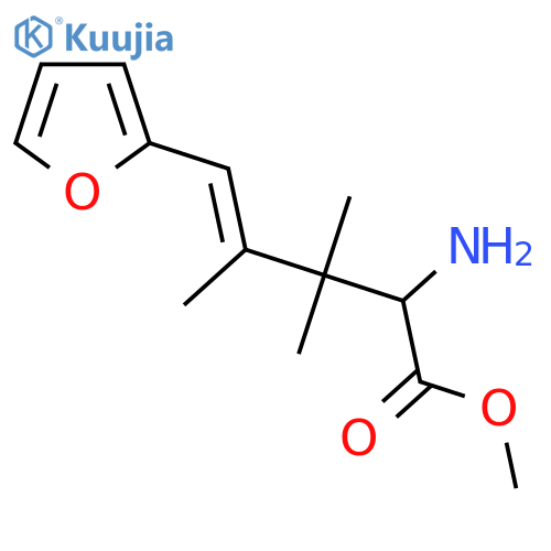 methyl 2-amino-5-(furan-2-yl)-3,3,4-trimethylpent-4-enoate structure