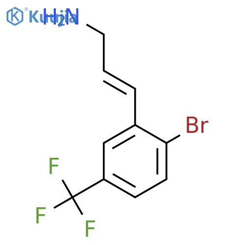3-2-bromo-5-(trifluoromethyl)phenylprop-2-en-1-amine structure