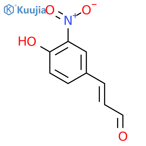 3-(4-hydroxy-3-nitrophenyl)prop-2-enal structure
