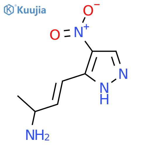 4-(4-nitro-1H-pyrazol-3-yl)but-3-en-2-amine structure
