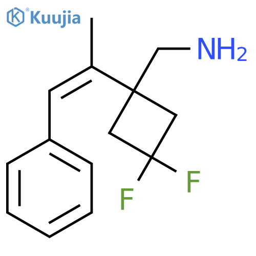 3,3-difluoro-1-(1-phenylprop-1-en-2-yl)cyclobutylmethanamine structure
