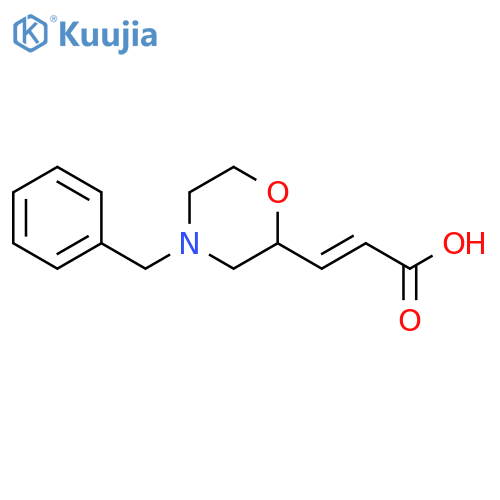 3-(4-benzylmorpholin-2-yl)prop-2-enoic acid structure