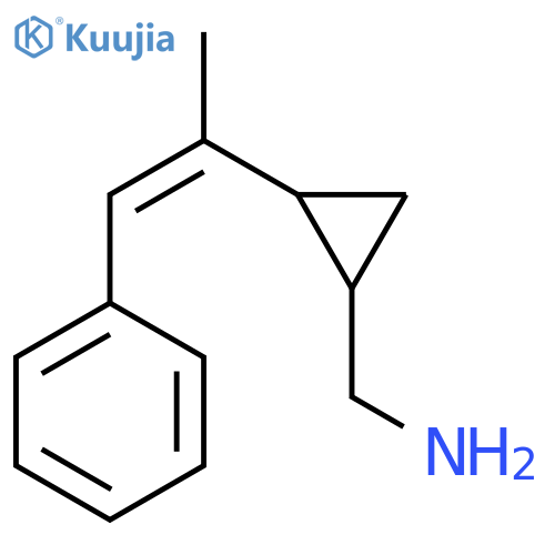 2-(1-phenylprop-1-en-2-yl)cyclopropylmethanamine structure