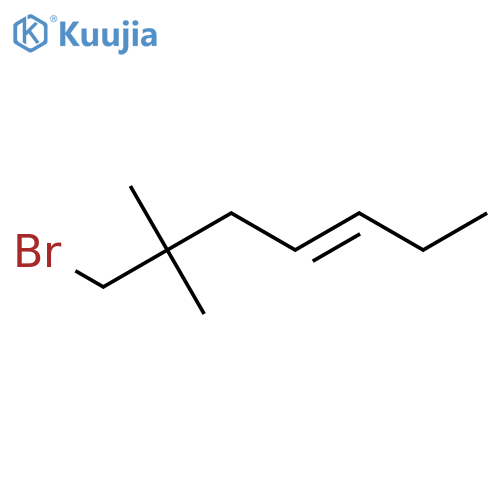 7-bromo-6,6-dimethylhept-3-ene structure