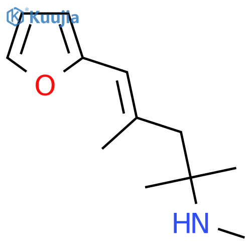 5-(furan-2-yl)-2,4-dimethylpent-4-en-2-yl(methyl)amine structure