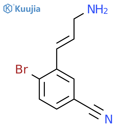 3-(3-aminoprop-1-en-1-yl)-4-bromobenzonitrile structure