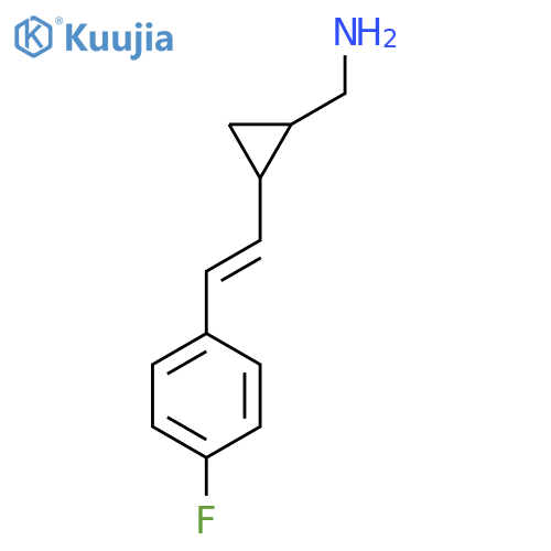 {2-2-(4-fluorophenyl)ethenylcyclopropyl}methanamine structure