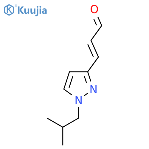 3-1-(2-methylpropyl)-1H-pyrazol-3-ylprop-2-enal structure