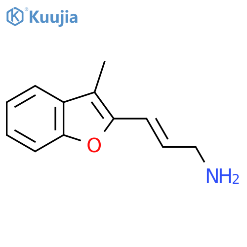 3-(3-methyl-1-benzofuran-2-yl)prop-2-en-1-amine structure
