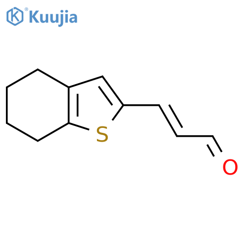 3-(4,5,6,7-tetrahydro-1-benzothiophen-2-yl)prop-2-enal structure