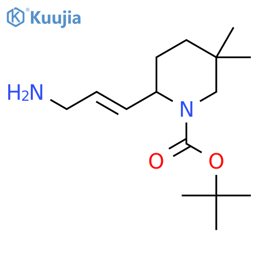 tert-butyl 2-(3-aminoprop-1-en-1-yl)-5,5-dimethylpiperidine-1-carboxylate structure