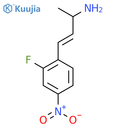 4-(2-fluoro-4-nitrophenyl)but-3-en-2-amine structure