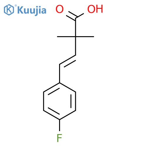 4-(4-fluorophenyl)-2,2-dimethylbut-3-enoic acid structure