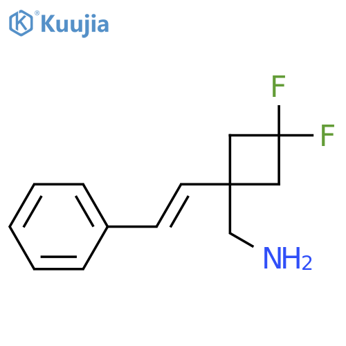 3,3-difluoro-1-(2-phenylethenyl)cyclobutylmethanamine structure