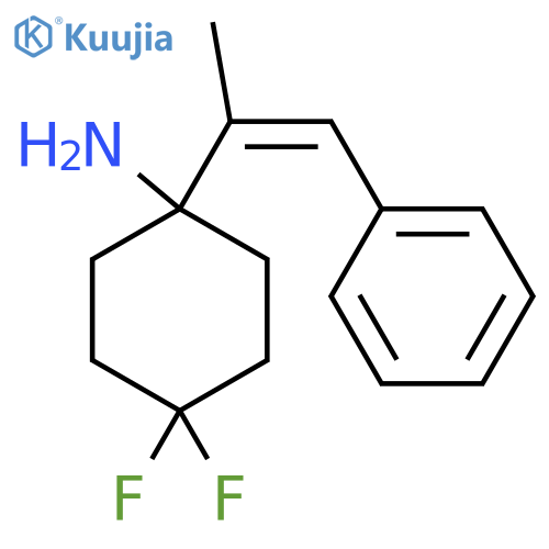 4,4-difluoro-1-(1-phenylprop-1-en-2-yl)cyclohexan-1-amine structure