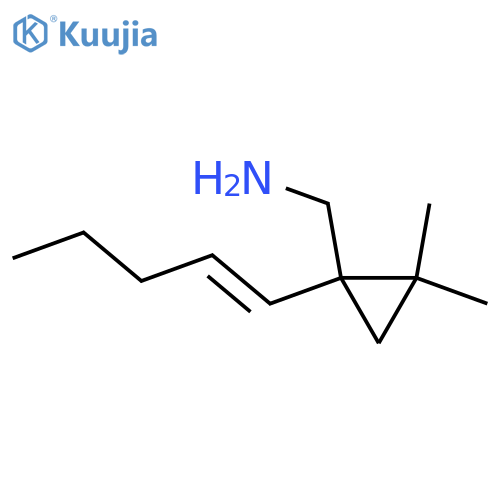 2,2-dimethyl-1-(pent-1-en-1-yl)cyclopropylmethanamine structure