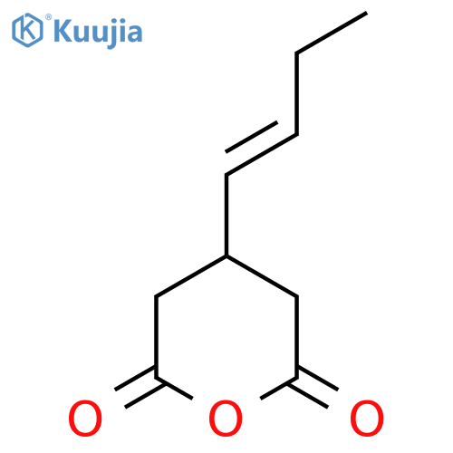 4-(but-1-en-1-yl)oxane-2,6-dione structure