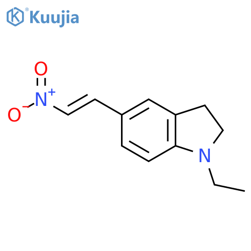 1-ethyl-5-(2-nitroethenyl)-2,3-dihydro-1H-indole structure