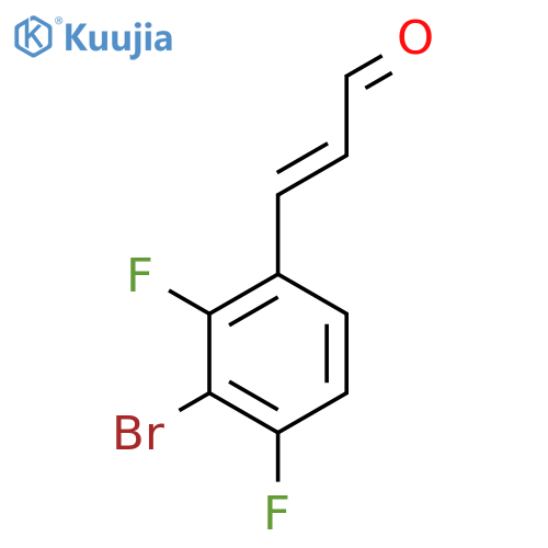3-(3-bromo-2,4-difluorophenyl)prop-2-enal structure