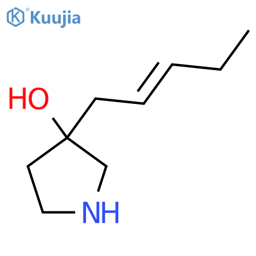 3-(pent-2-en-1-yl)pyrrolidin-3-ol structure