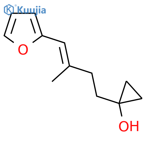 1-4-(furan-2-yl)-3-methylbut-3-en-1-ylcyclopropan-1-ol structure